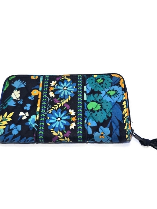 Vera Bradley Handbags - Vera Bradley Midnight Blues Accordion Wallet Zip Around Clutch Retired
